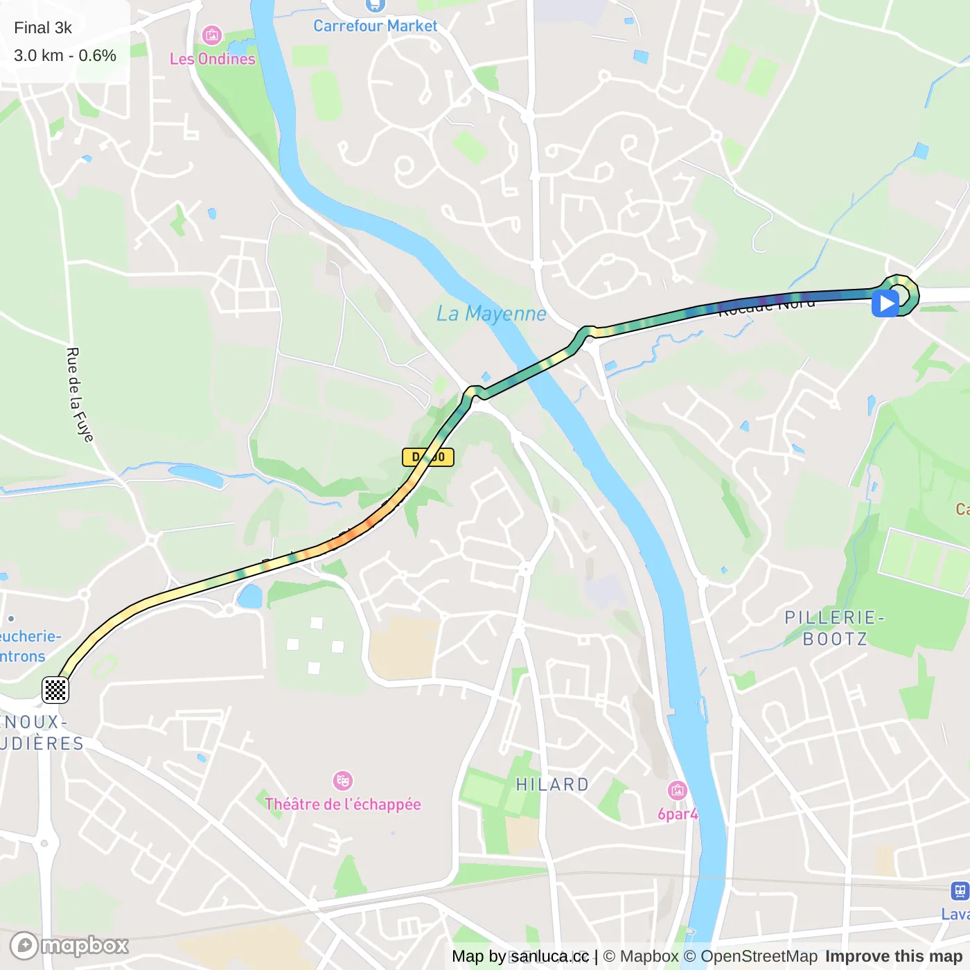 map of the route