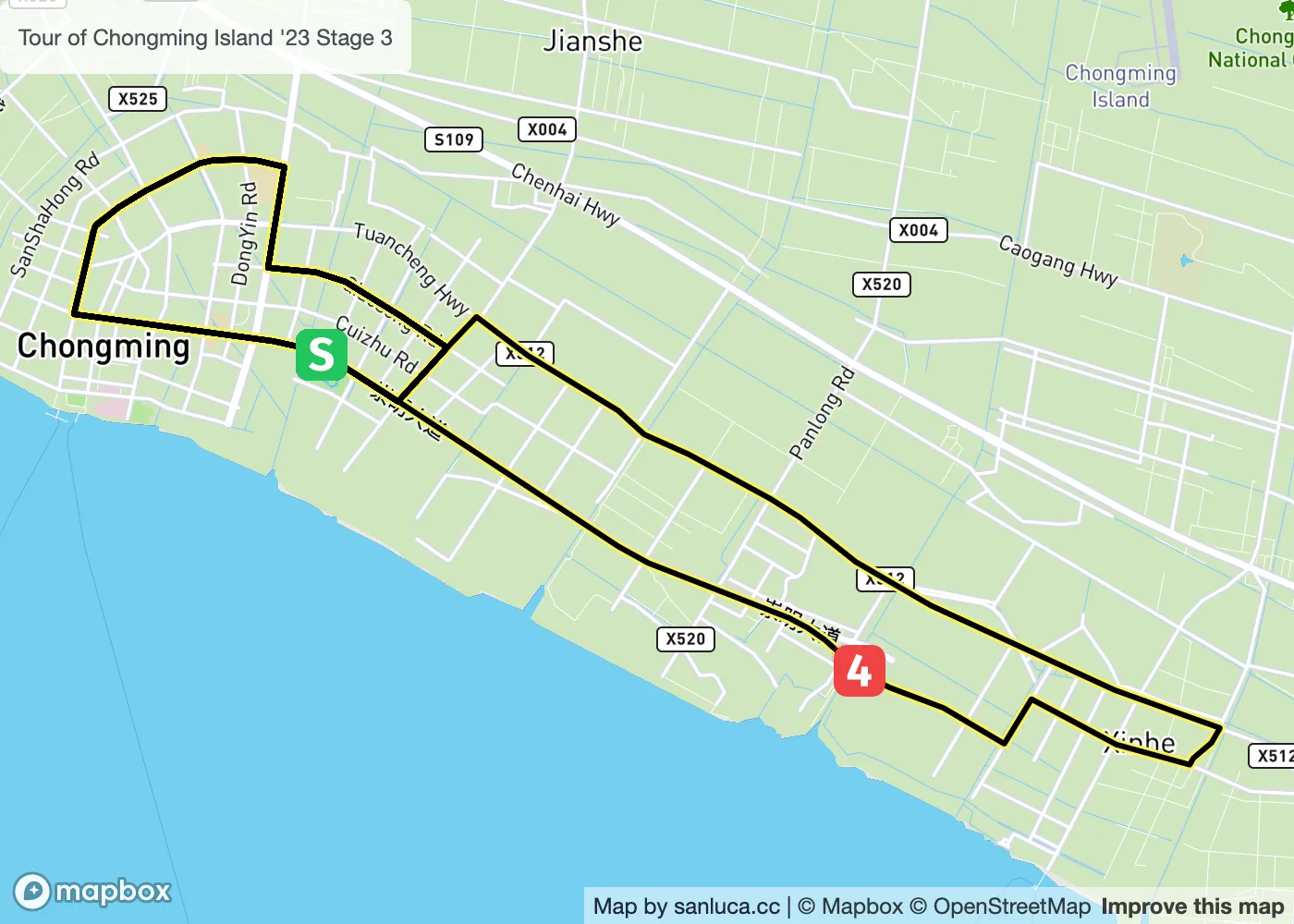 map of the route
