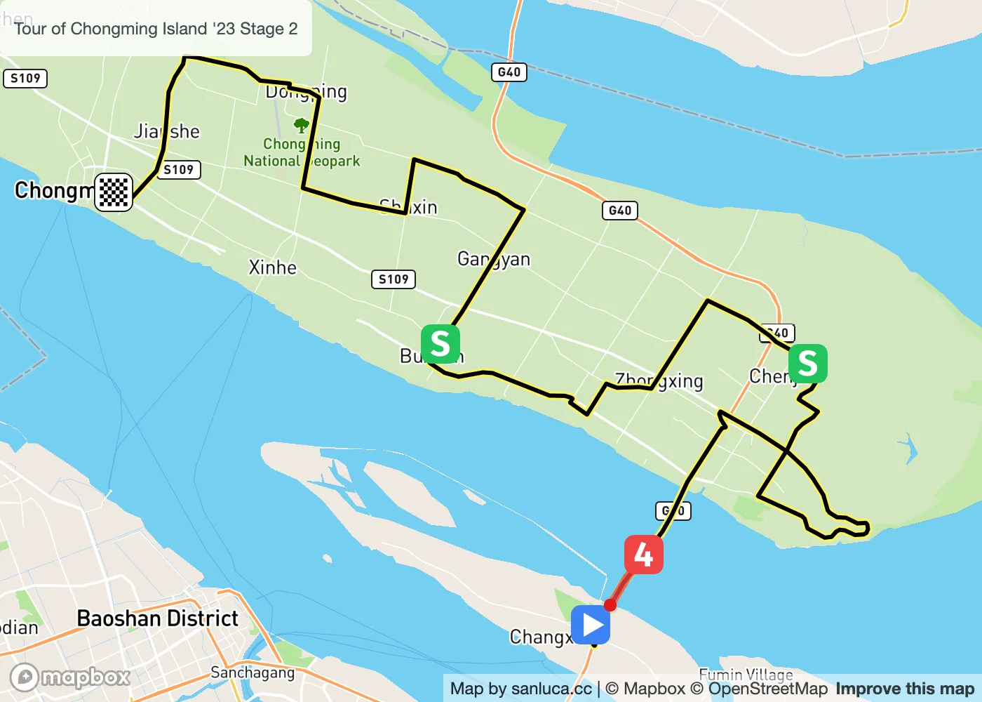 map of the route