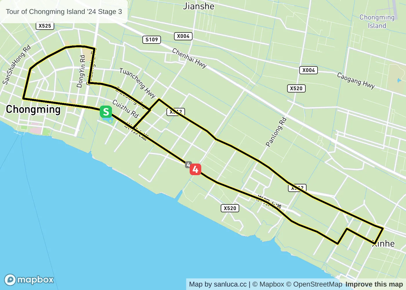 map of the route