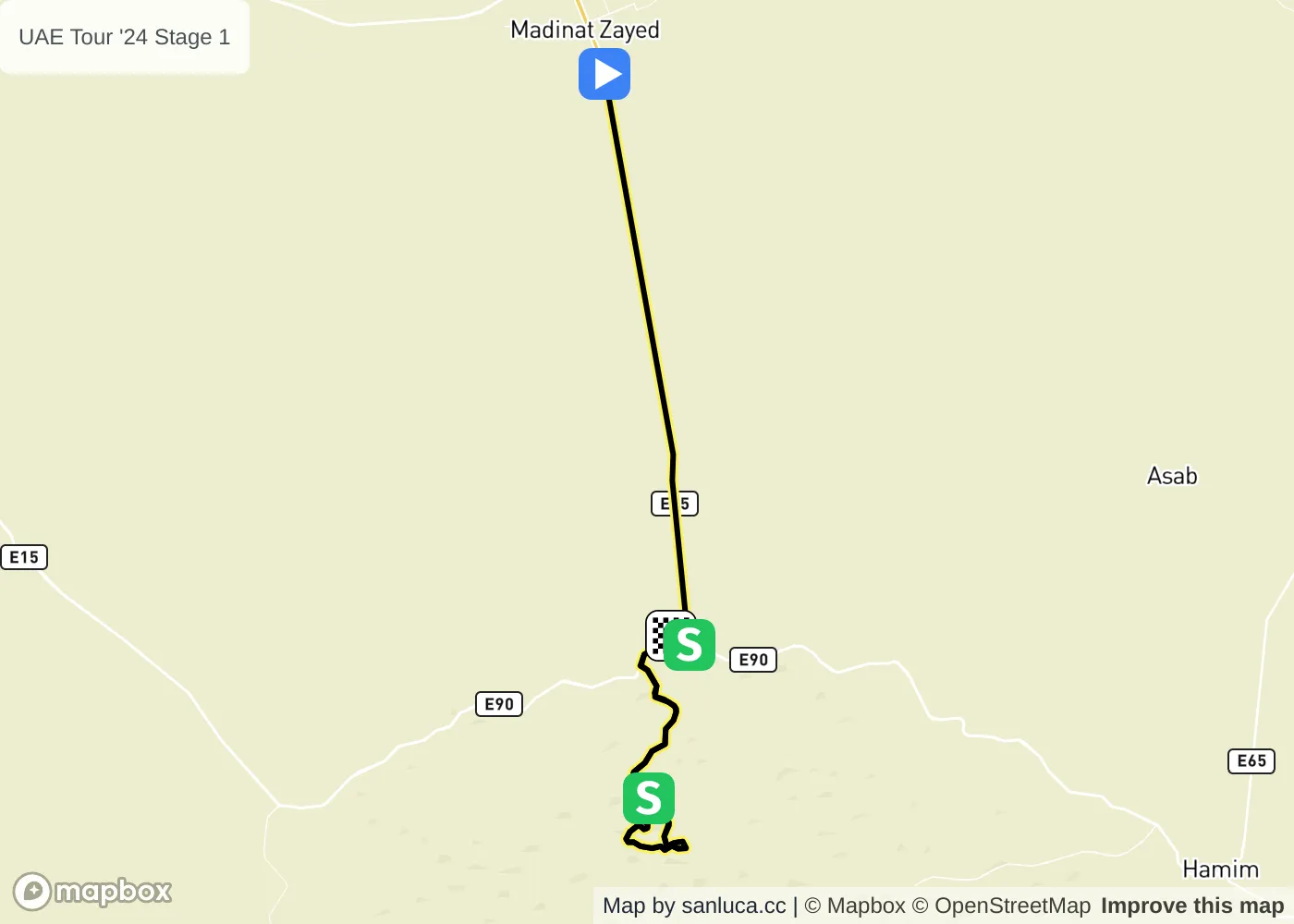 map of the route