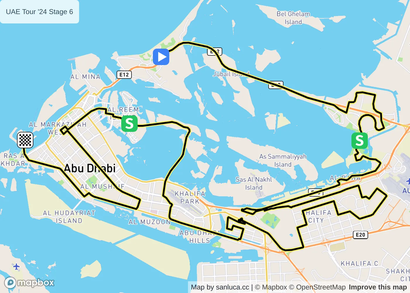 map of the route