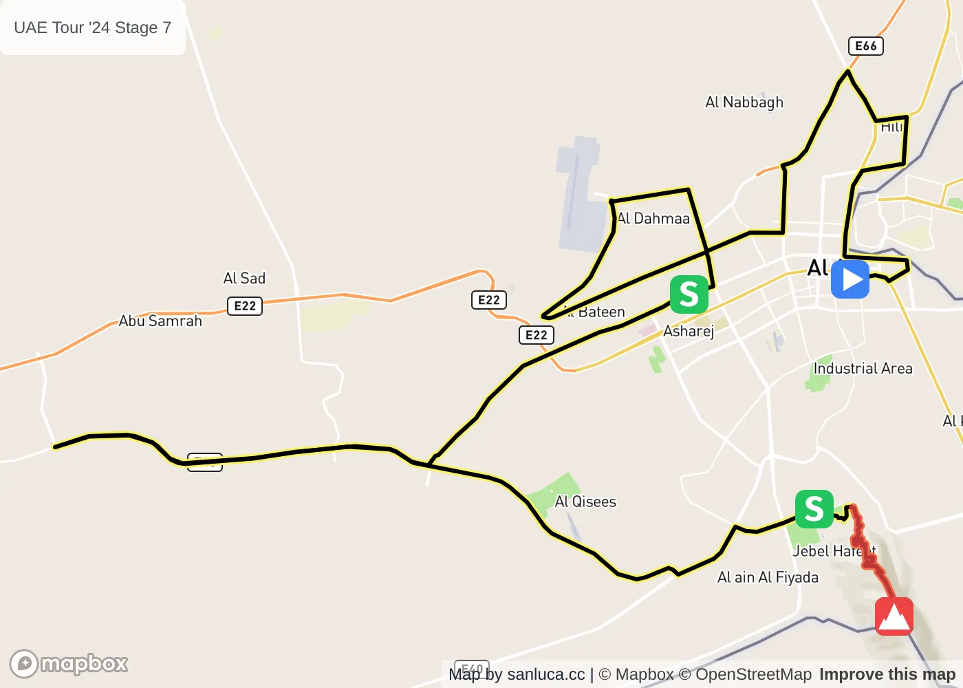 map of the route