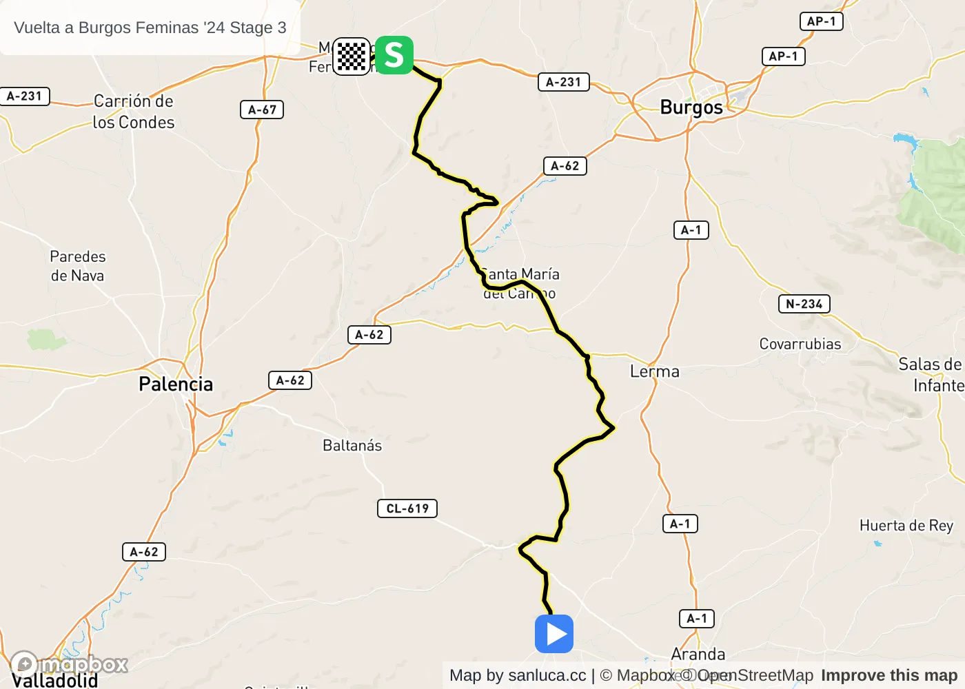 map of the route