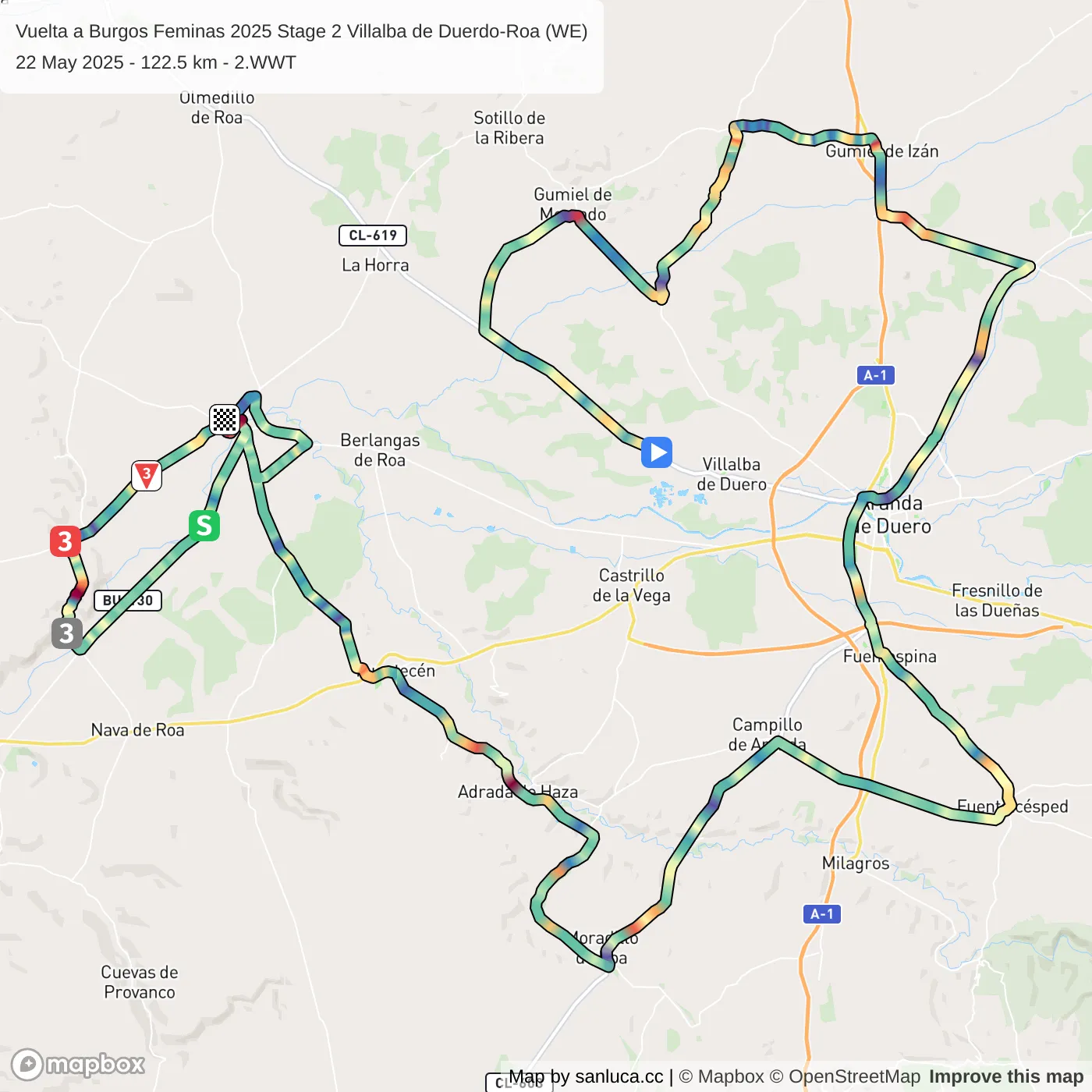 map of the route
