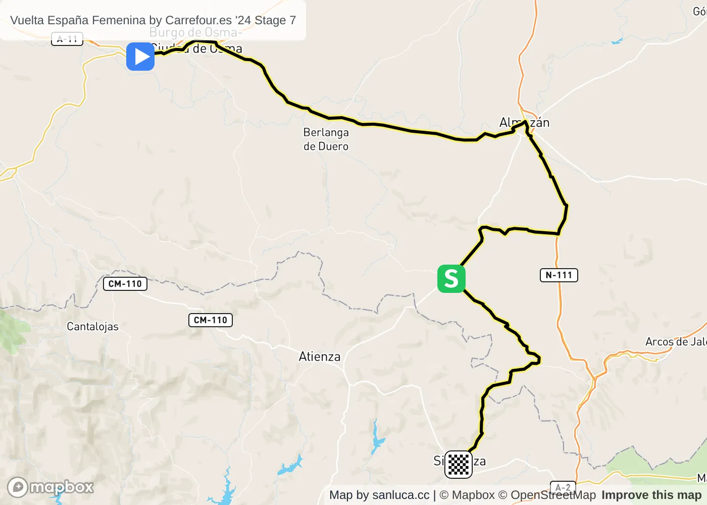 map of the route