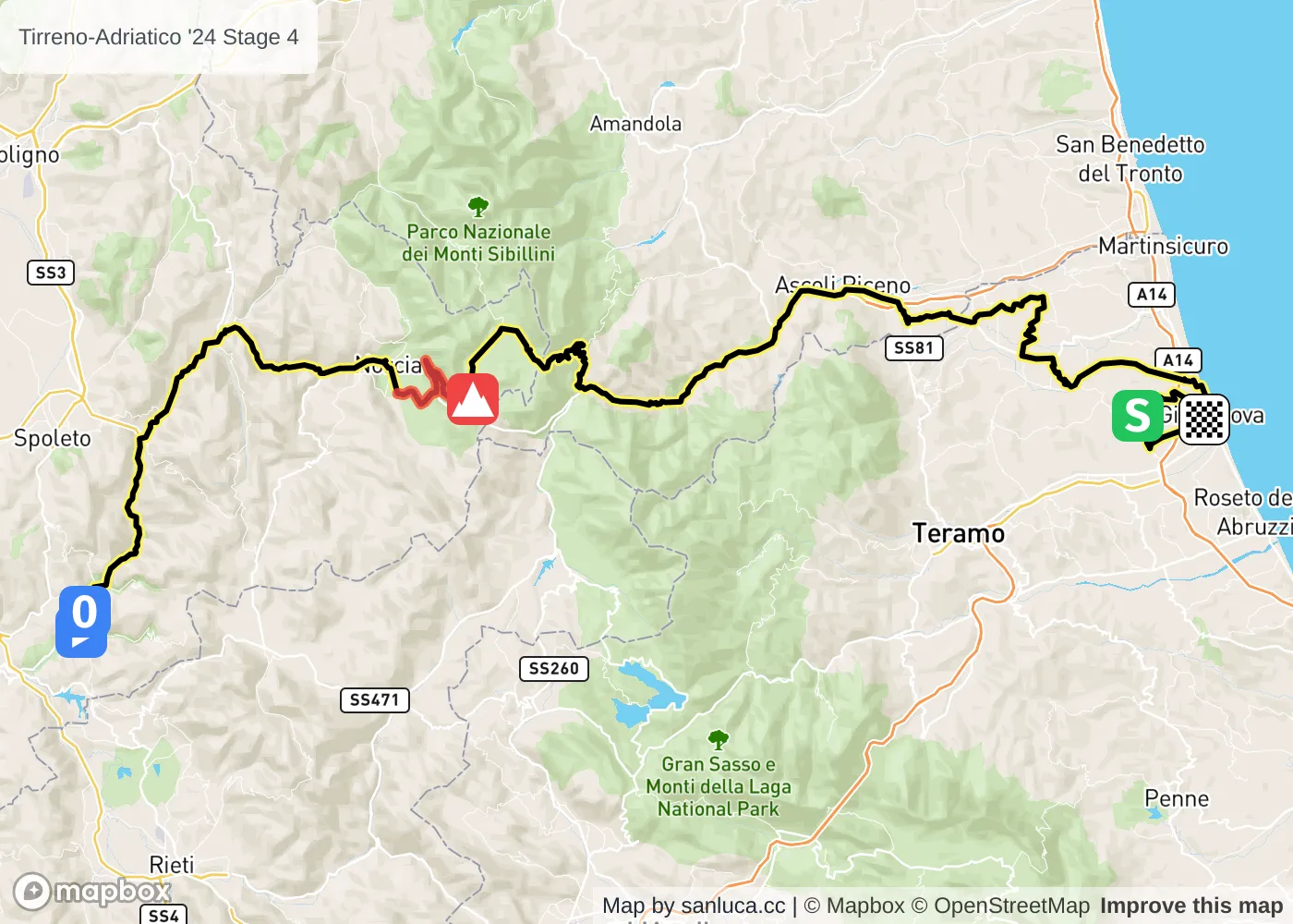 map of the route