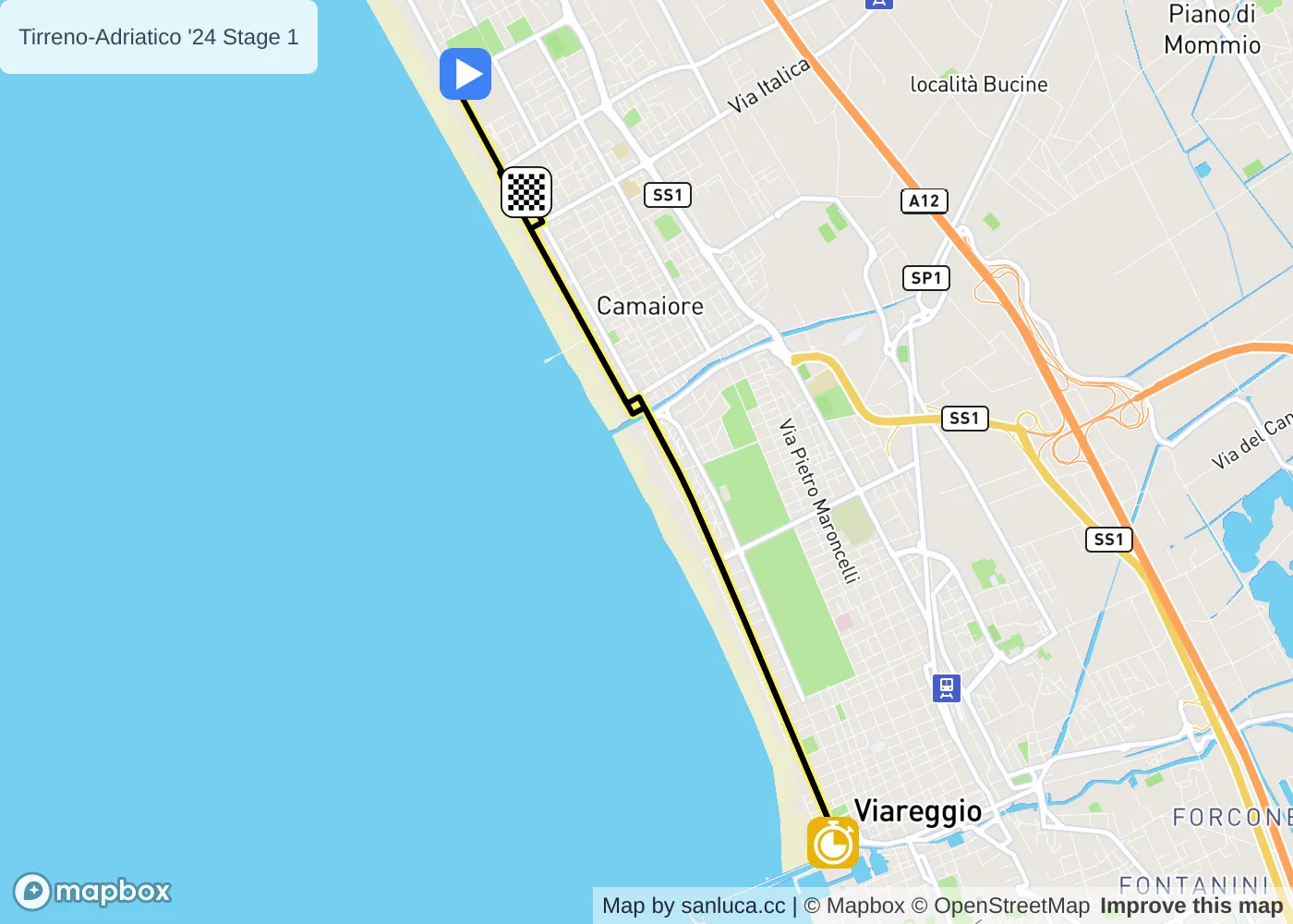 map of the route