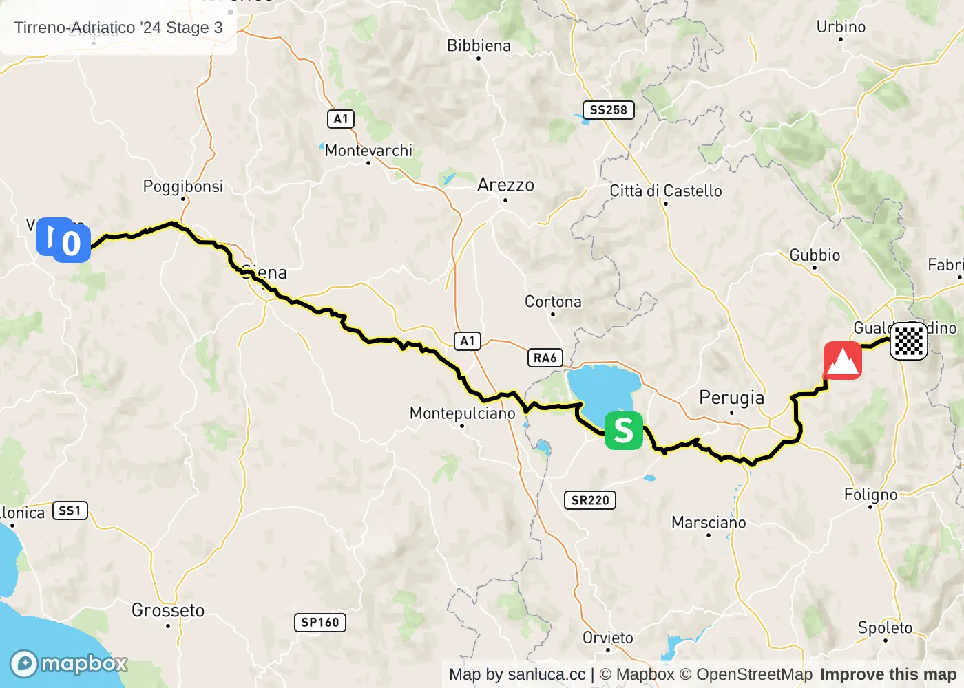 map of the route