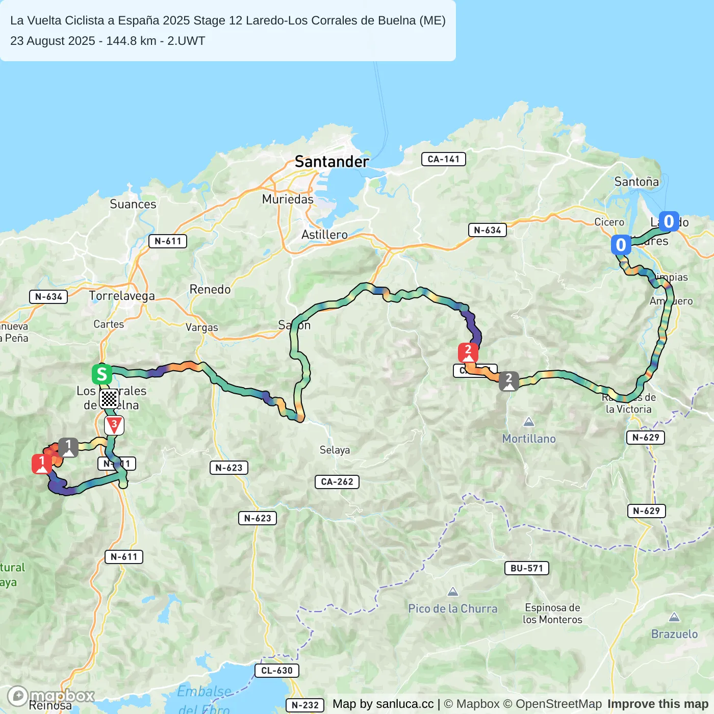 map of the route