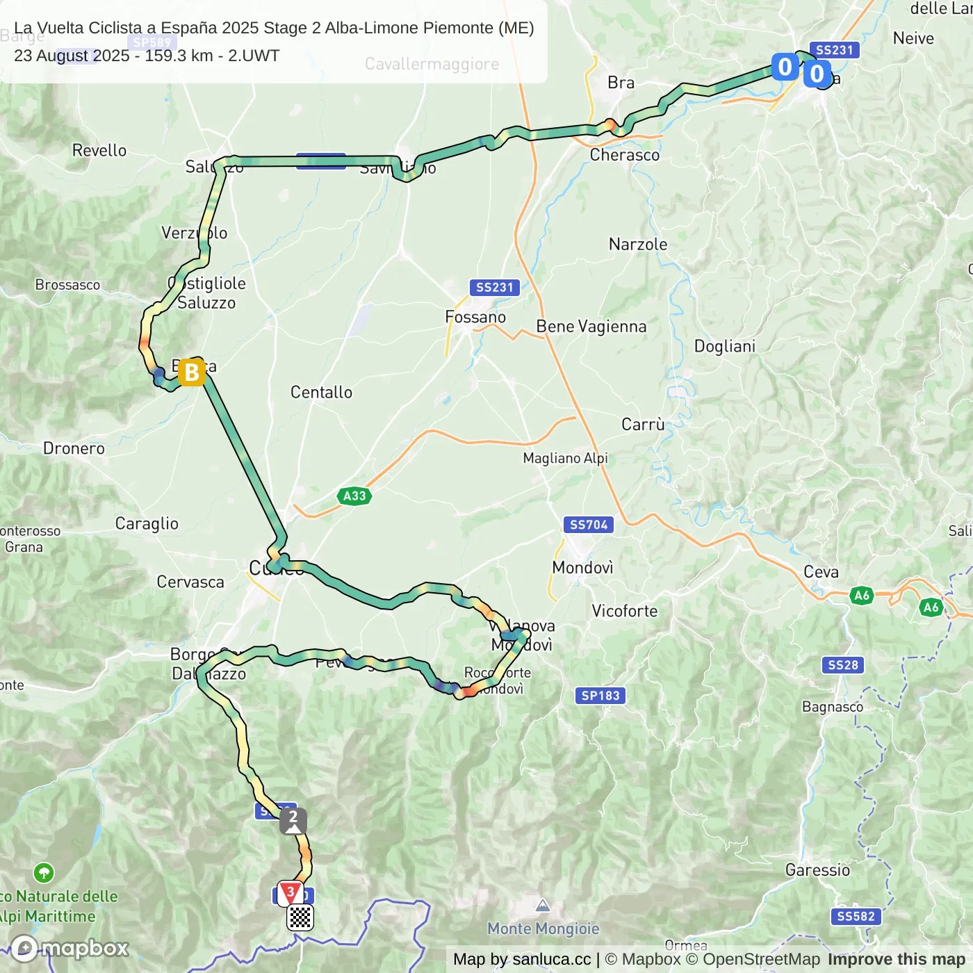 map of the route