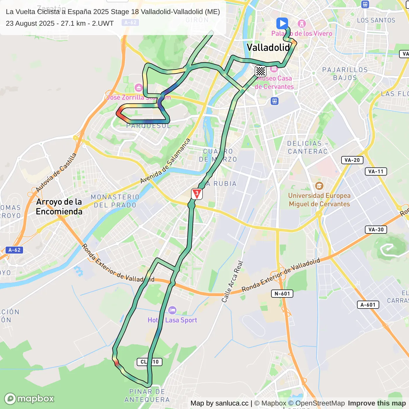 map of the route