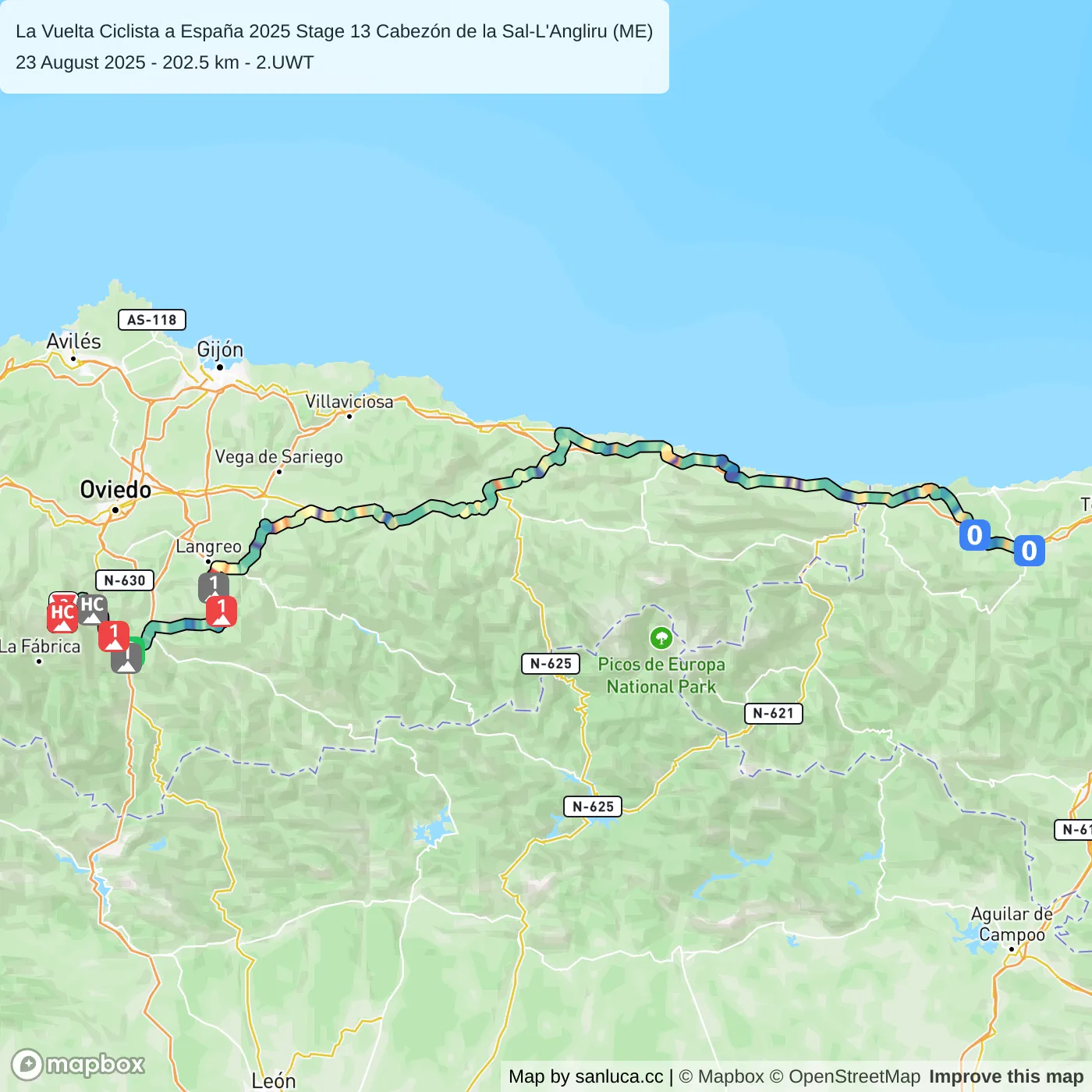 map of the route