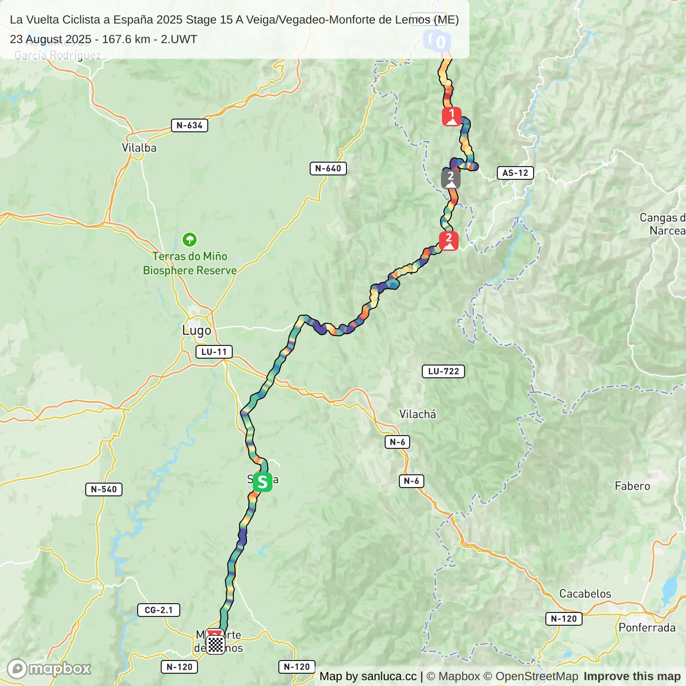 map of the route