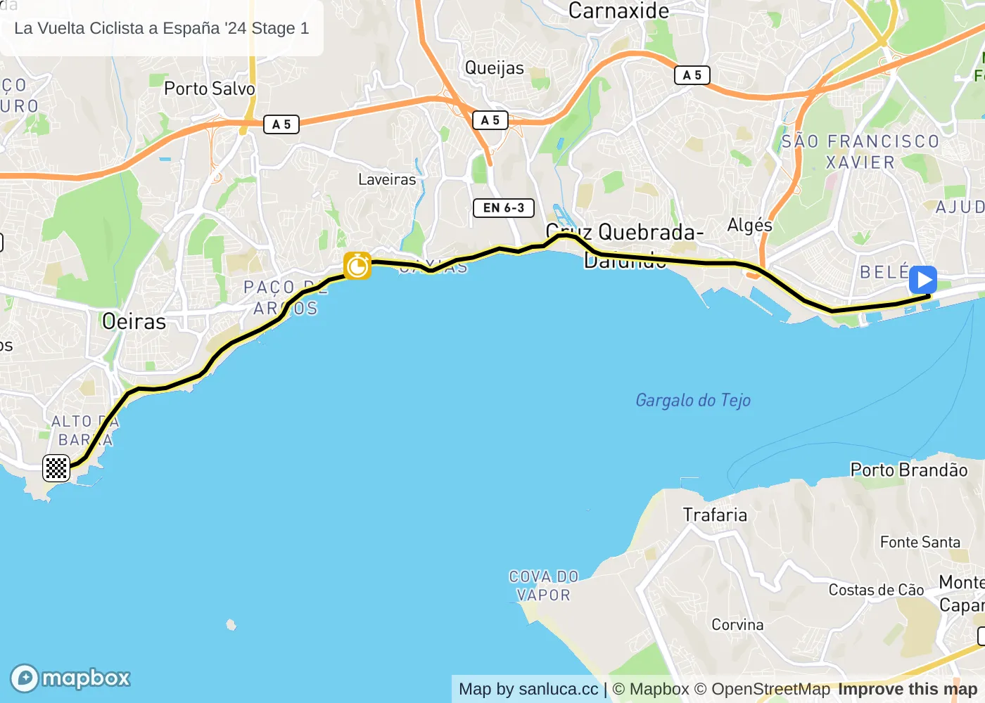map of the route