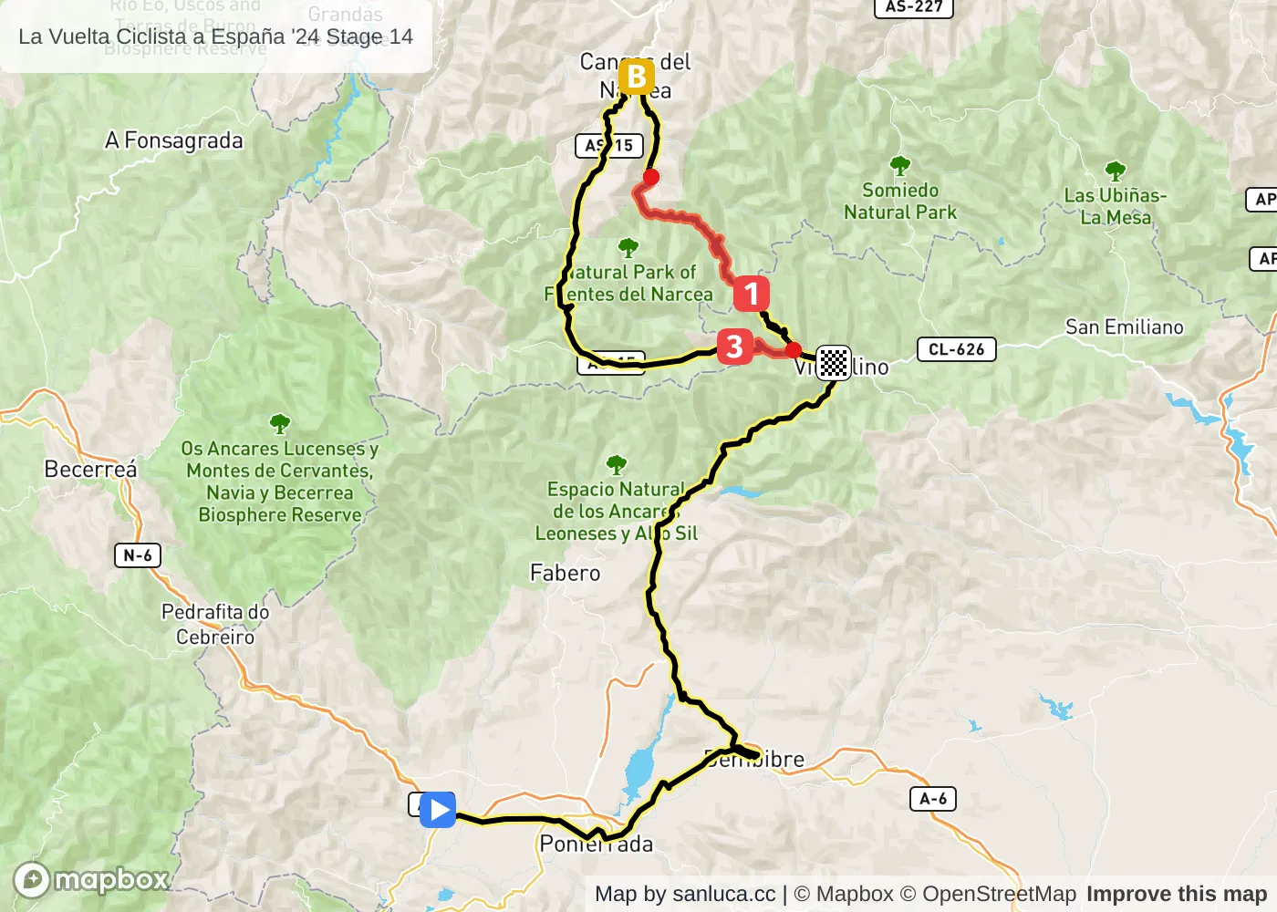 map of the route