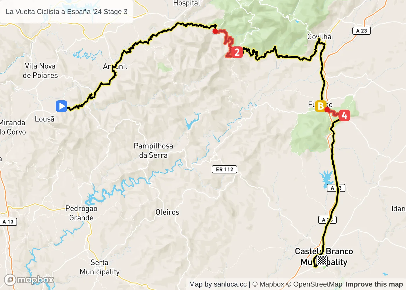 map of the route