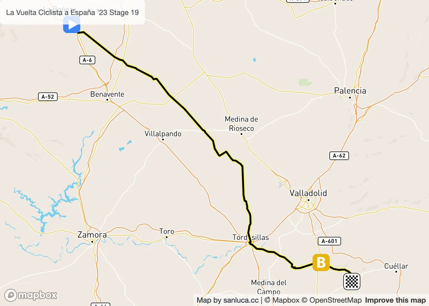 map of the route