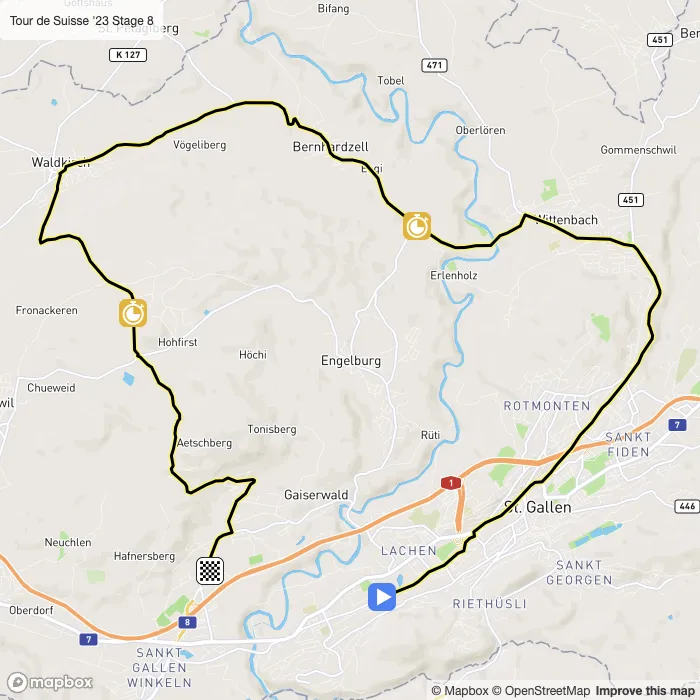 map of the route