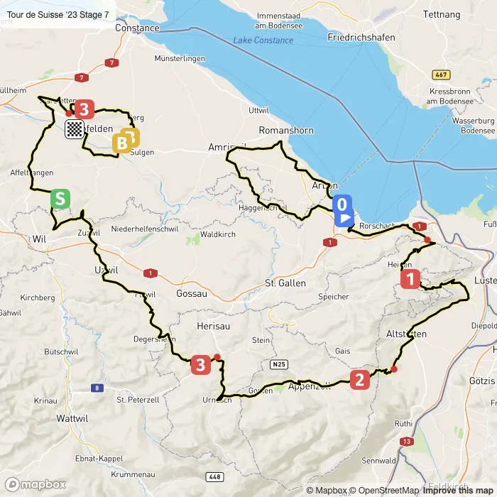 map of the route
