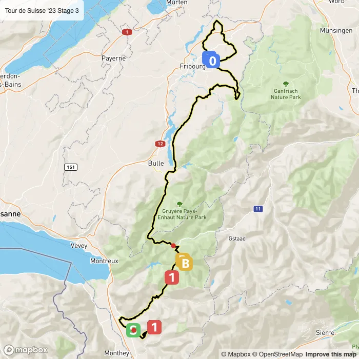 map of the route
