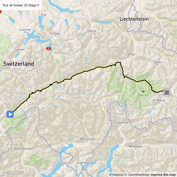map of the route