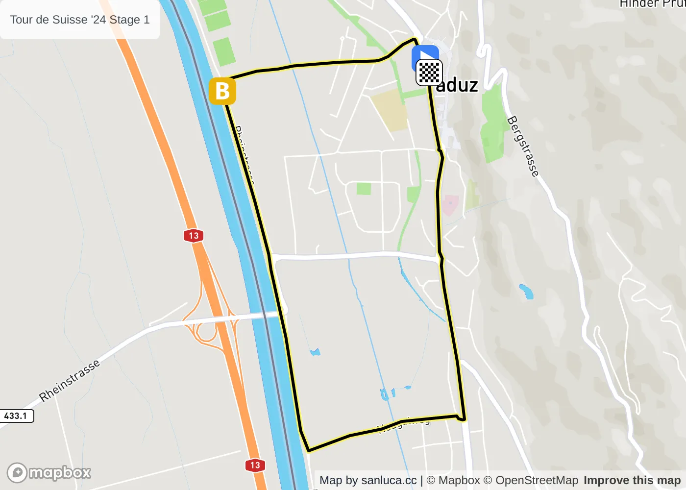 map of the route