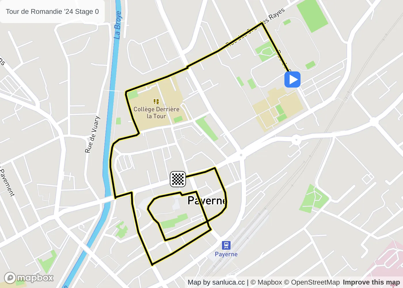 map of the route