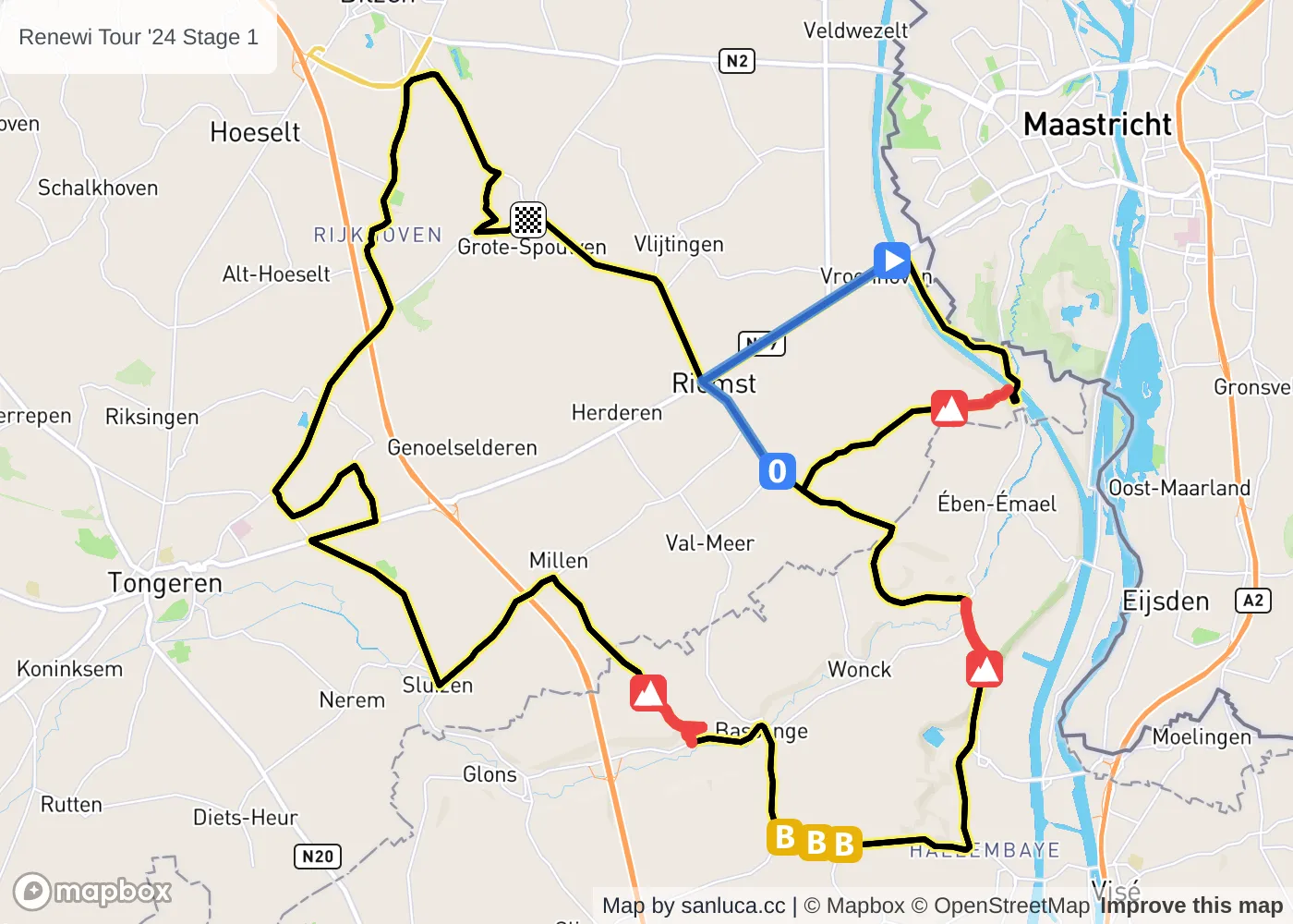 map of the route