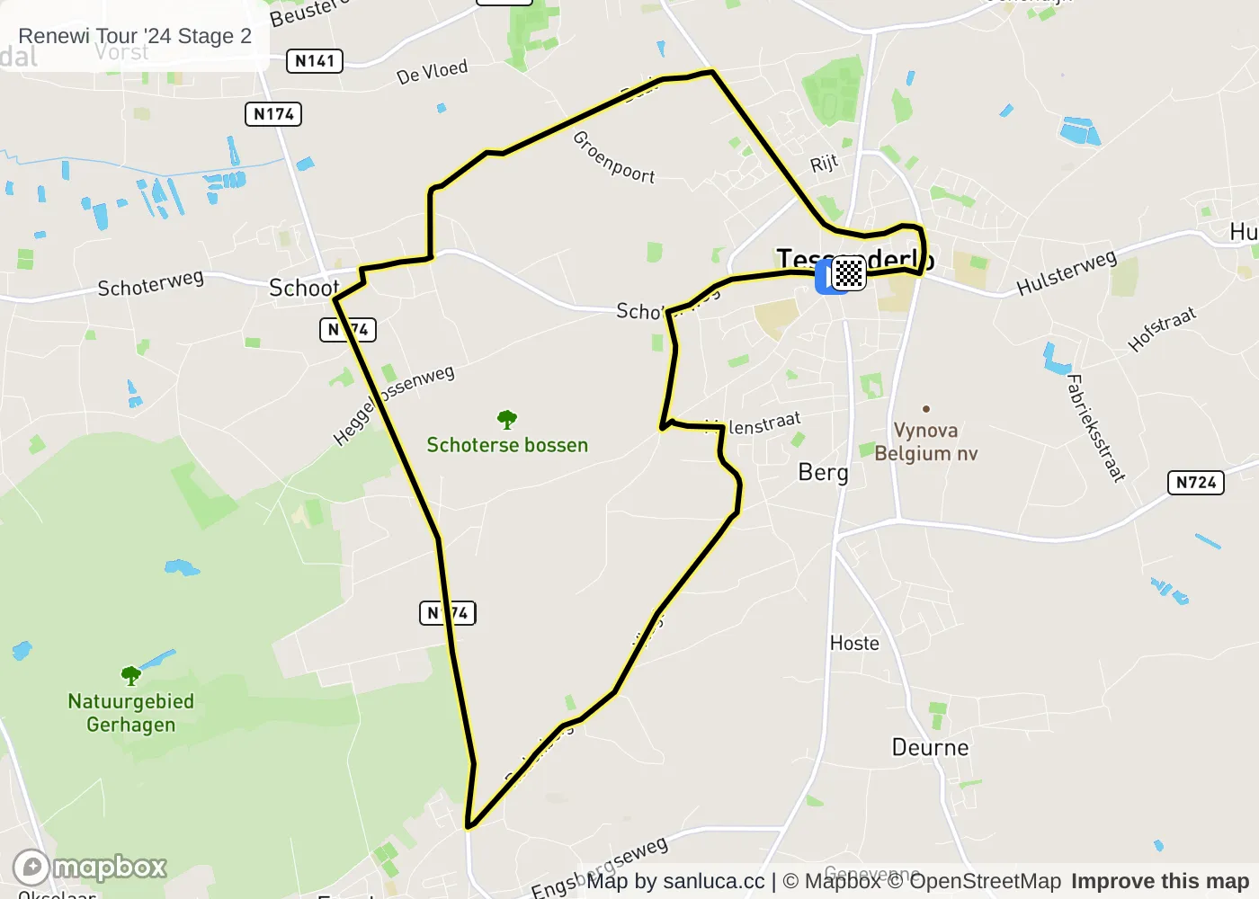 map of the route