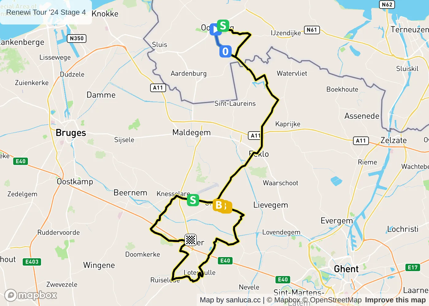 map of the route