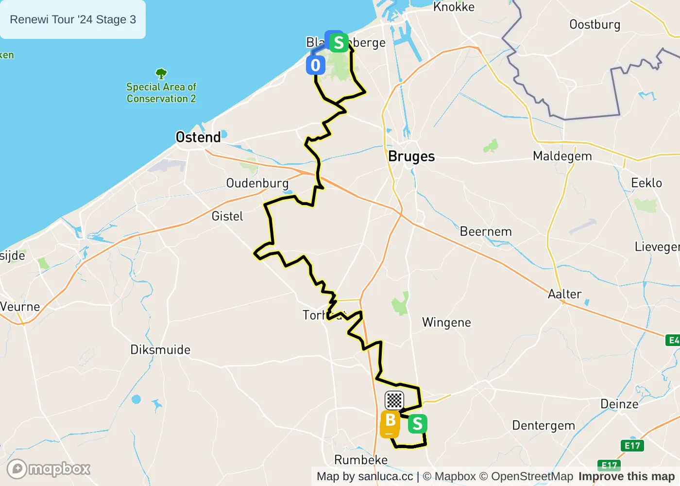 map of the route