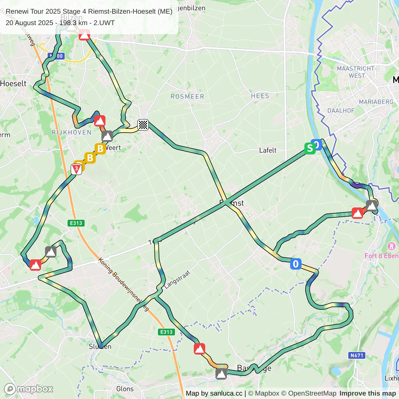 map of the route