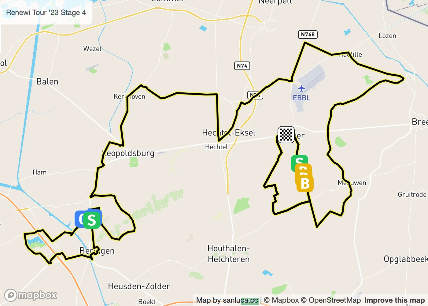 map of the route