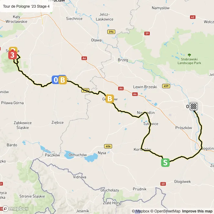 map of the route