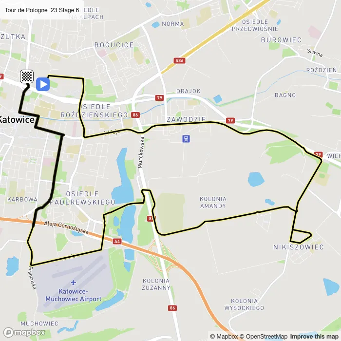 map of the route