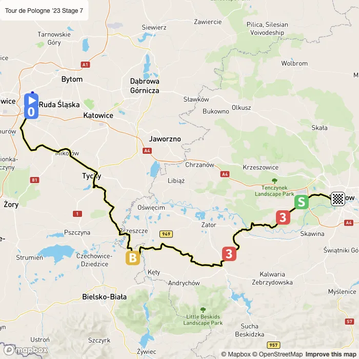 map of the route