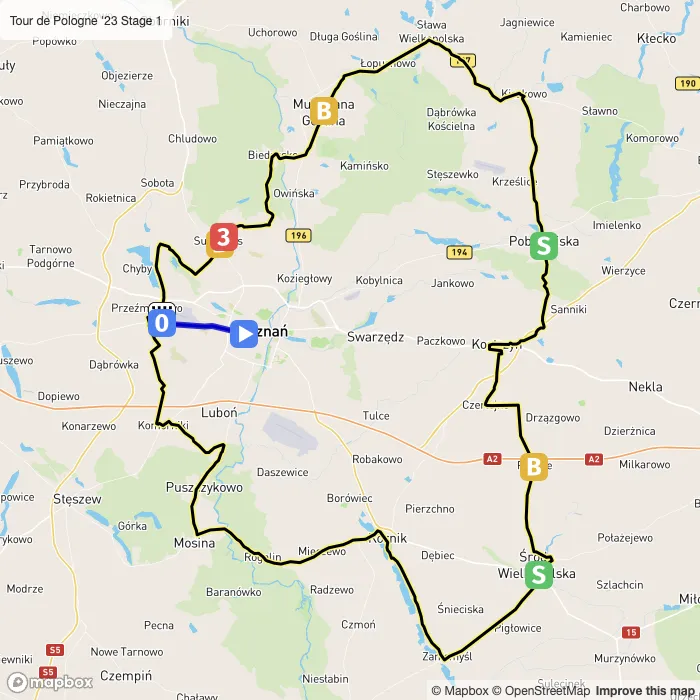 map of the route