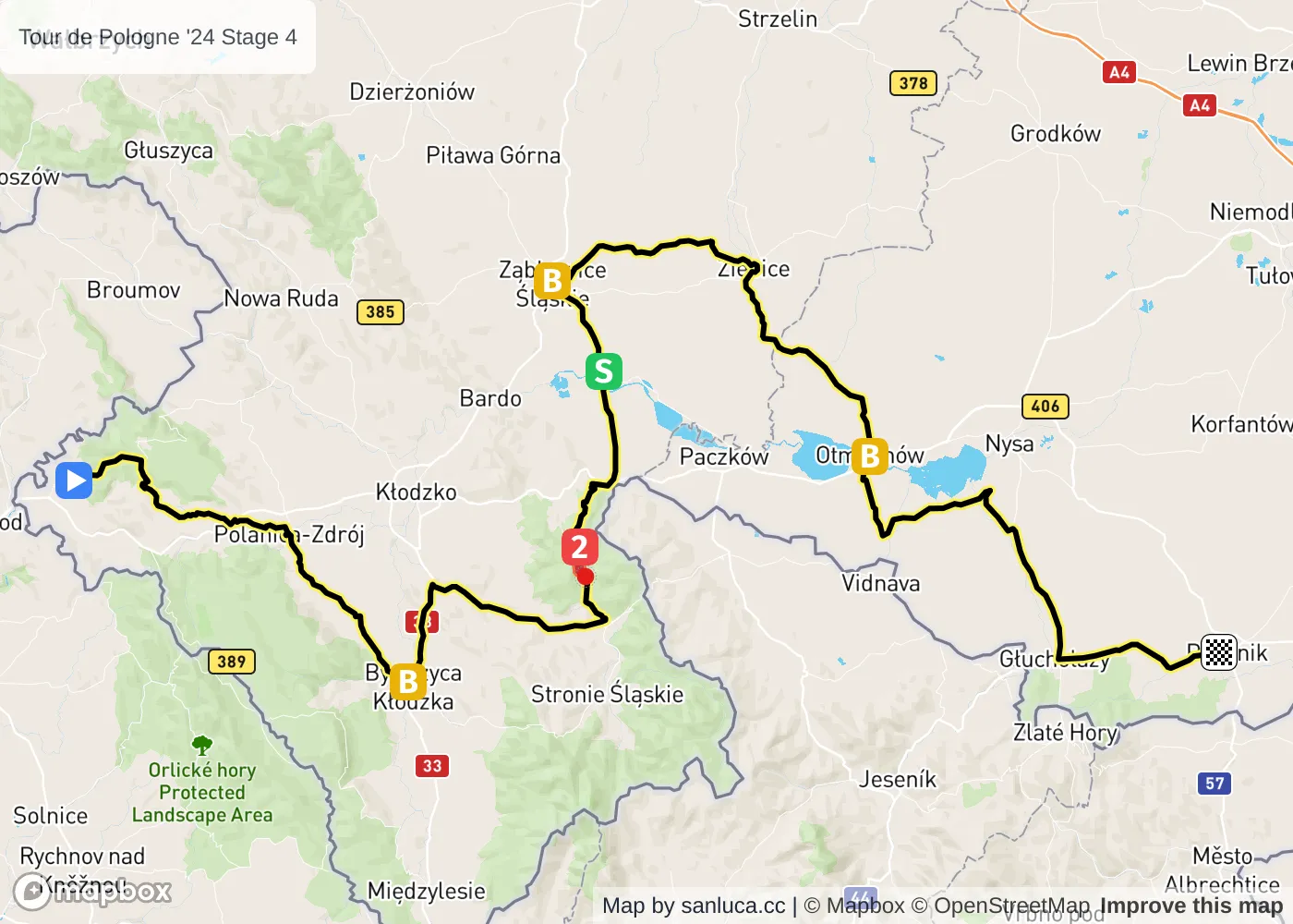 map of the route