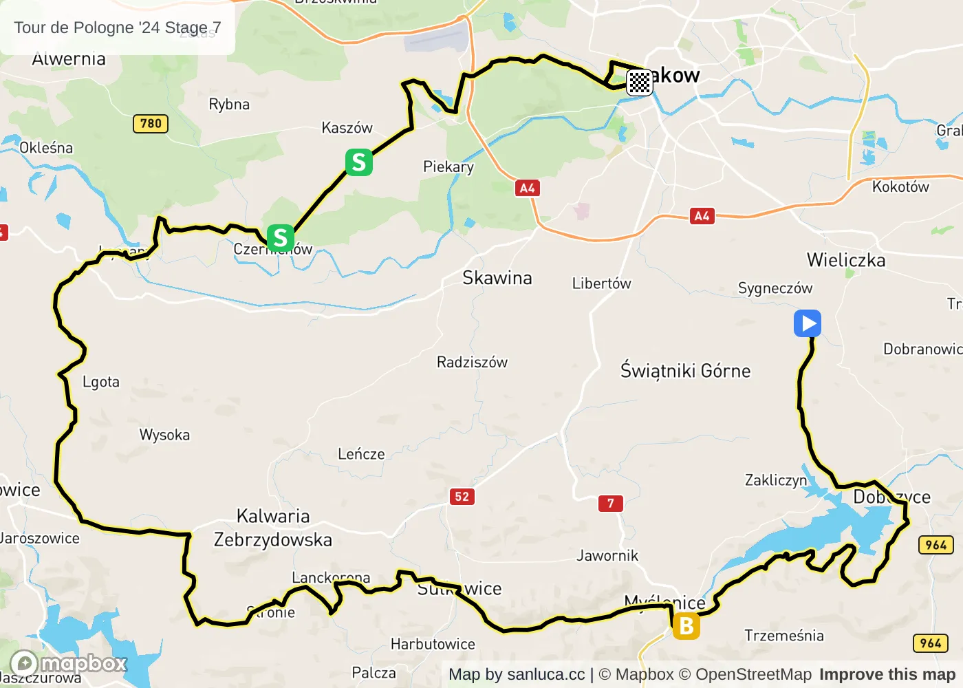 map of the route
