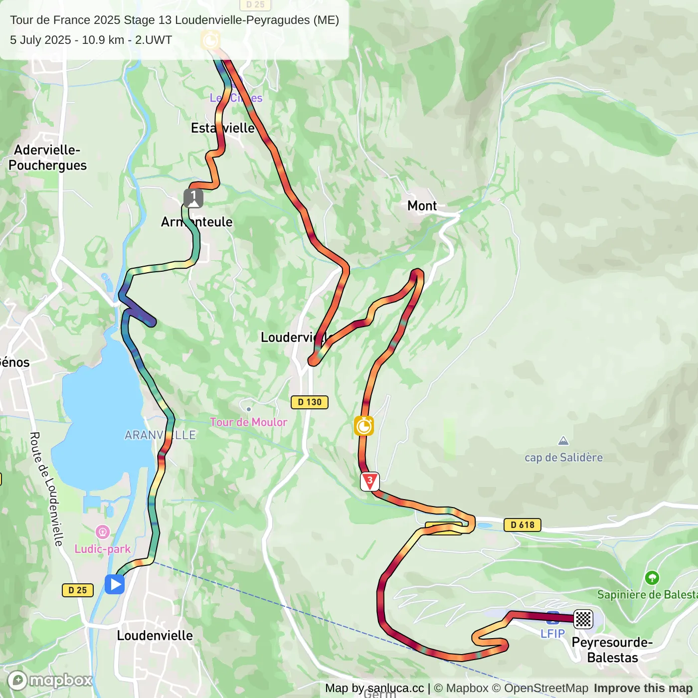 map of the route