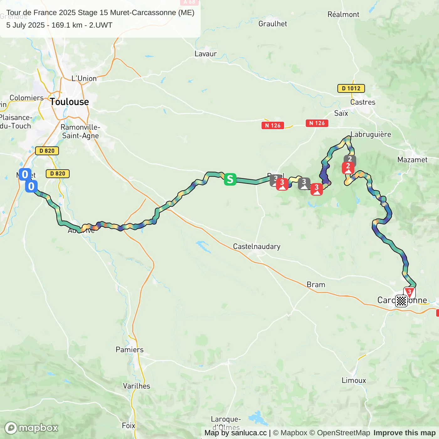 map of the route