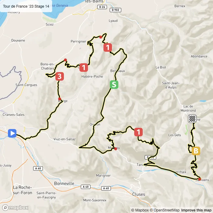 map of the route