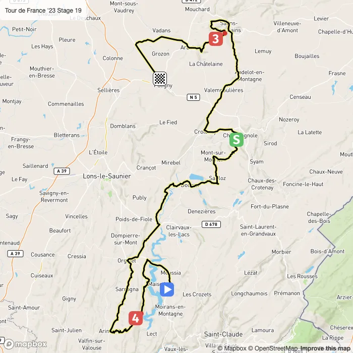 map of the route