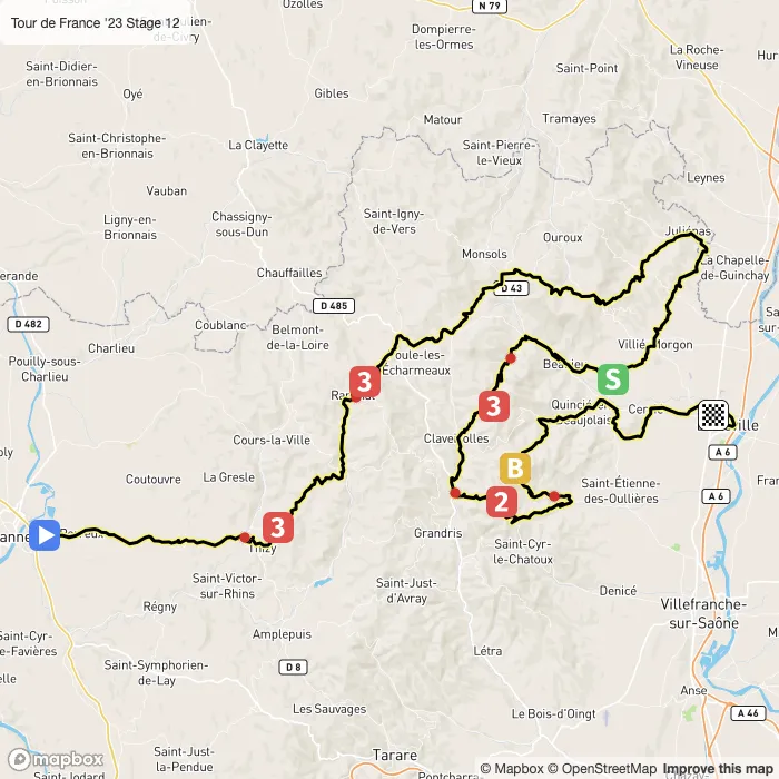 map of the route