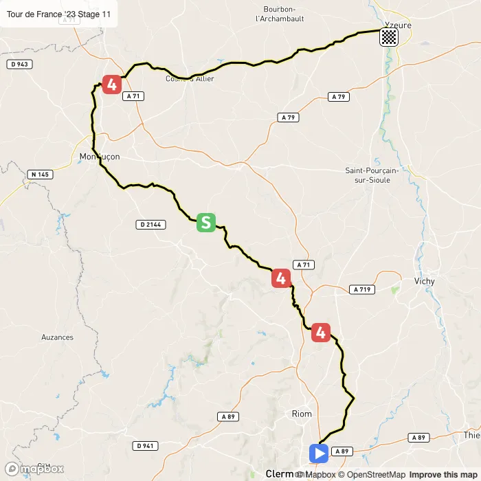 map of the route