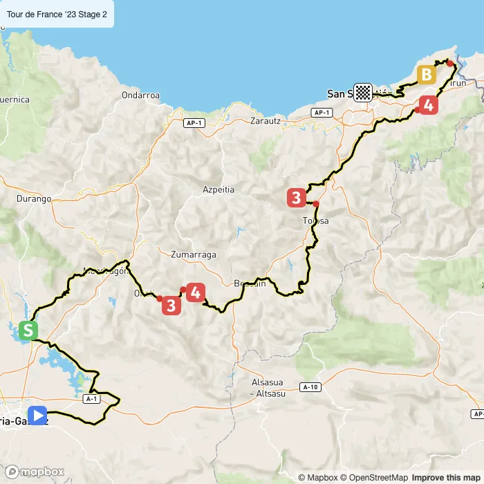 map of the route