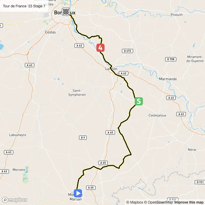 map of the route