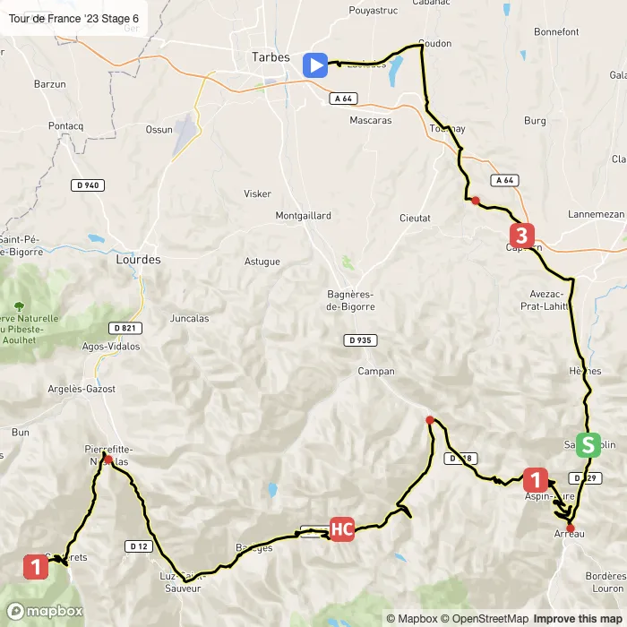 map of the route
