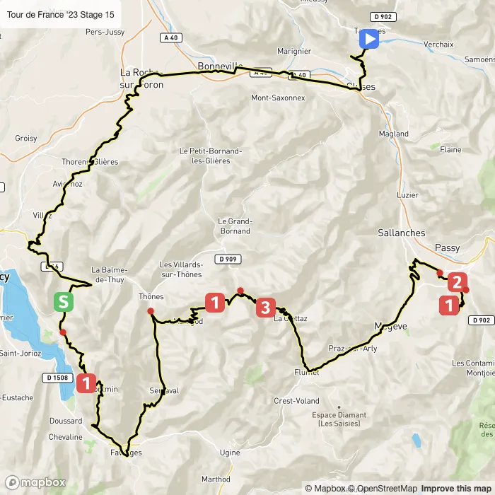 map of the route